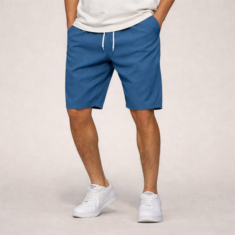 Elasticated Drawstring Waist Woven Casual Shorts