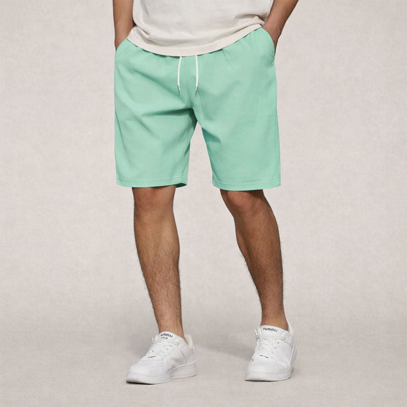 Elasticated Drawstring Waist Woven Casual Shorts