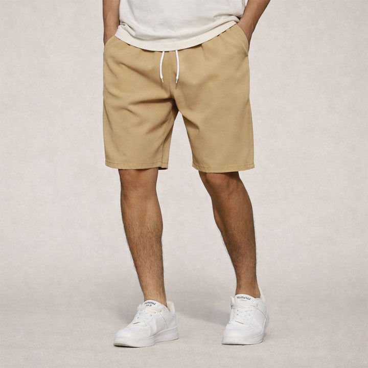 Elasticated Drawstring Waist Woven Casual Shorts