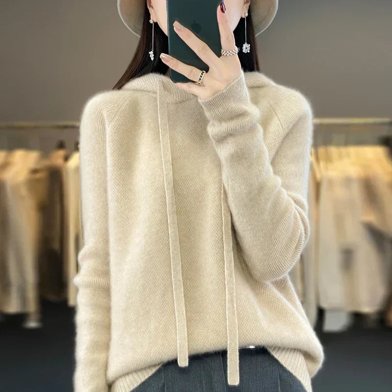 Fenella | Women's Hooded Sweater Hoodie with Drawstring
