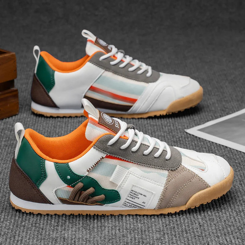 Patchwork Retro Low Top Mens Sneakers - Casual Streetwear