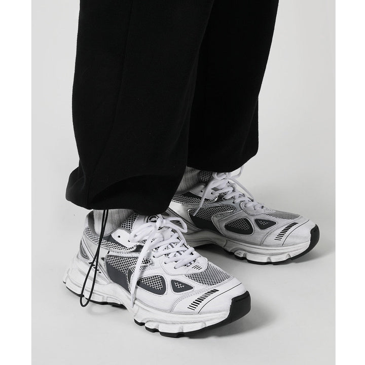 Colorblock Mesh Panel Chunky Sole Lace Up Sneaker