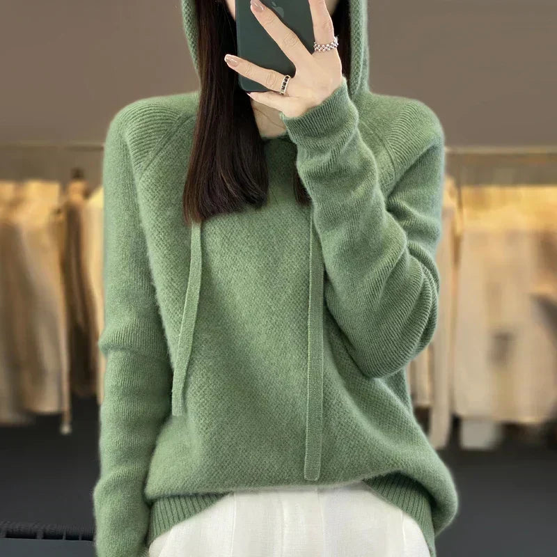 Fenella | Women's Hooded Sweater Hoodie with Drawstring