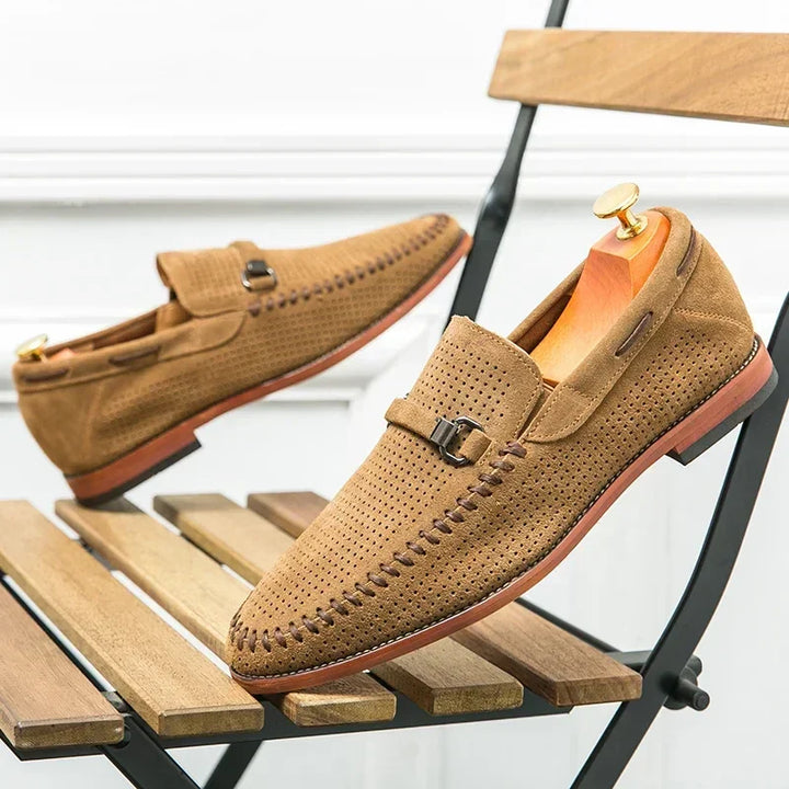 Theo | Men's Suede Slip-On Loafers with Almond Toe