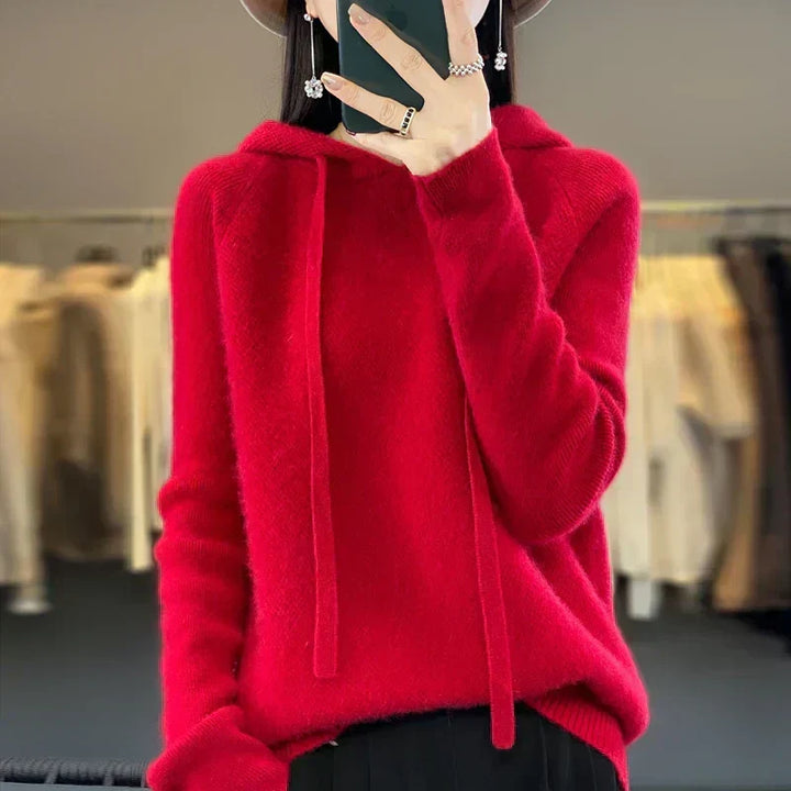 Fenella | Women's Hooded Sweater Hoodie with Drawstring