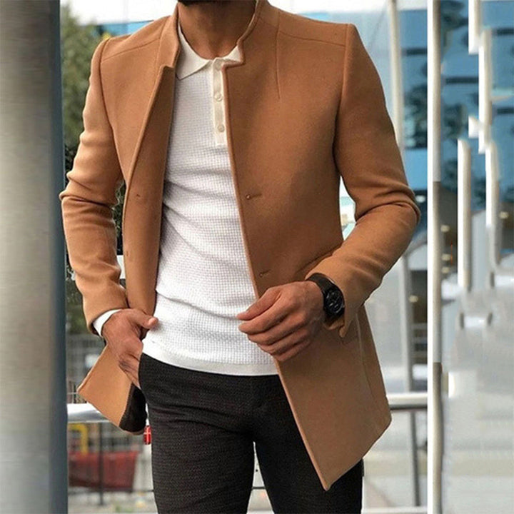 Everett | Men's Tailored Stand Collar Coat