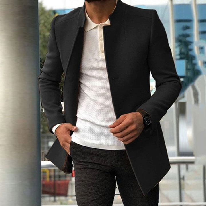 Everett | Men's Tailored Stand Collar Coat