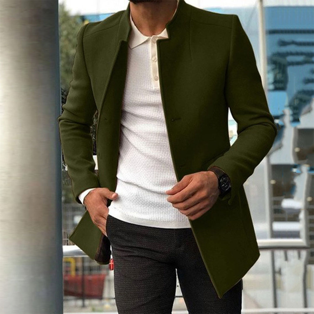 Everett | Men's Tailored Stand Collar Coat
