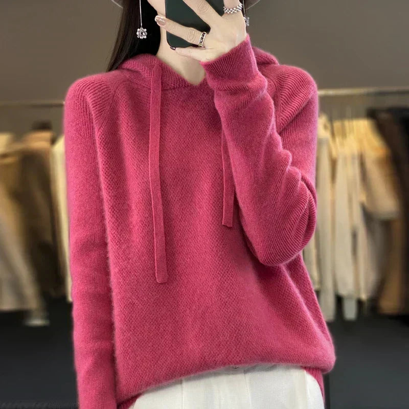 Fenella | Women's Hooded Sweater Hoodie with Drawstring