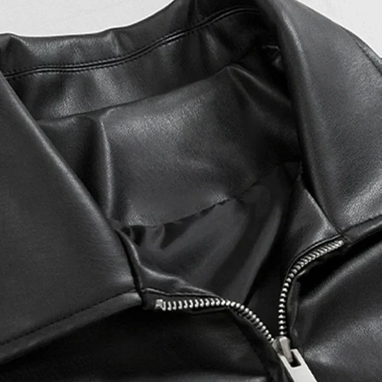 Martin | Men's Oversized PU Leather Bomber Jacket