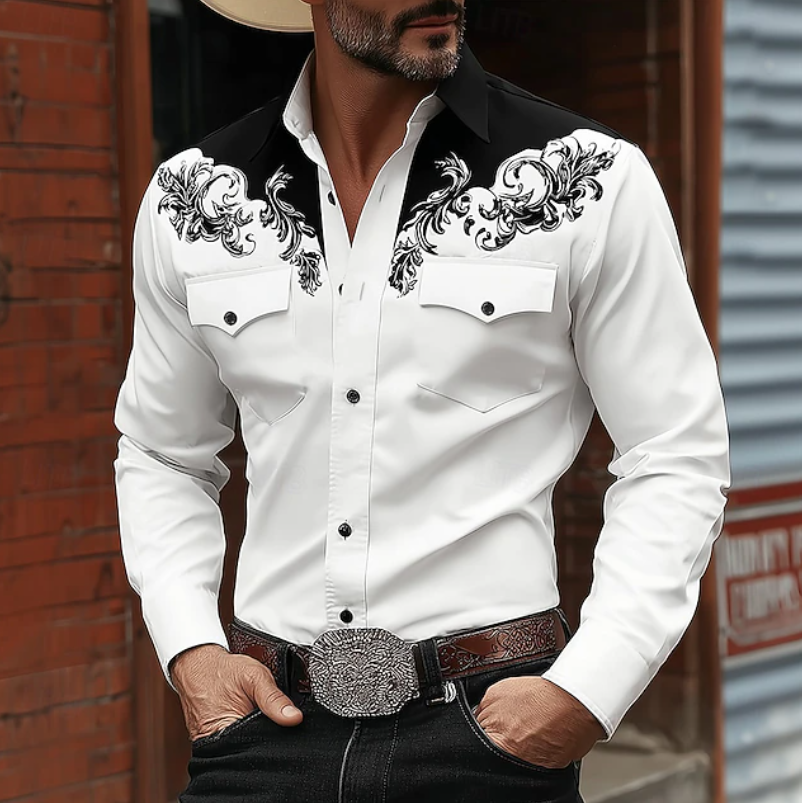 Ridgewood | Men's Western Embroidered Button-Up Shirt