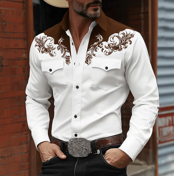 Ridgewood | Men's Western Embroidered Button-Up Shirt