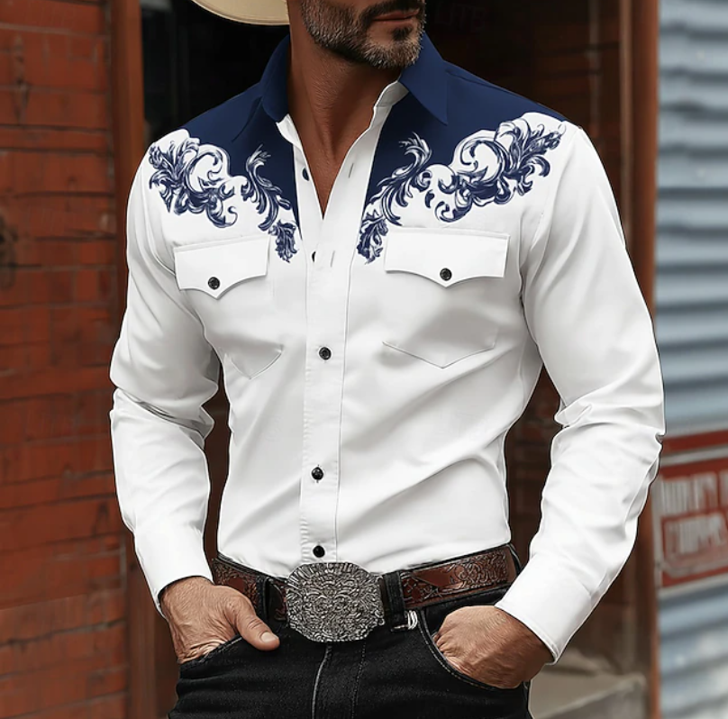 Ridgewood | Men's Western Embroidered Button-Up Shirt