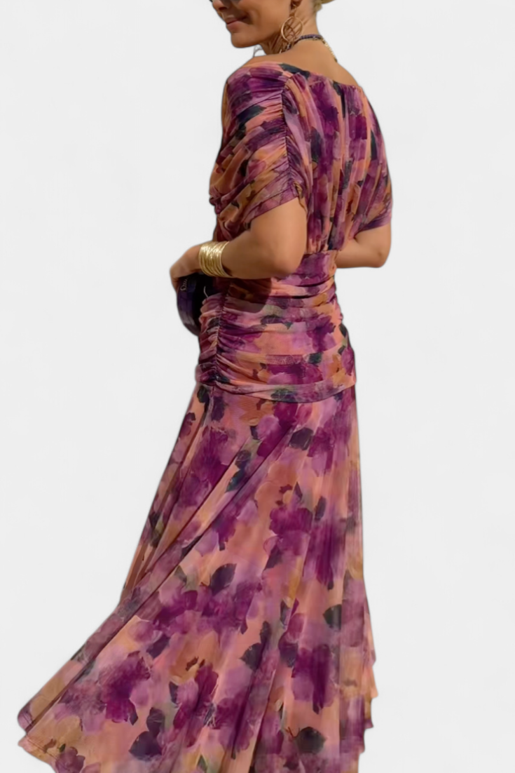 Women's Off Shoulder Midi Dress Wedding Guest Evening