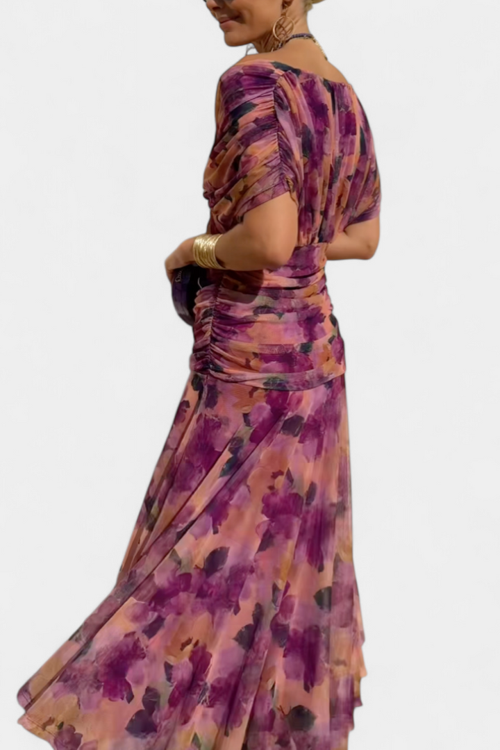 Women's Off Shoulder Midi Dress Wedding Guest Evening