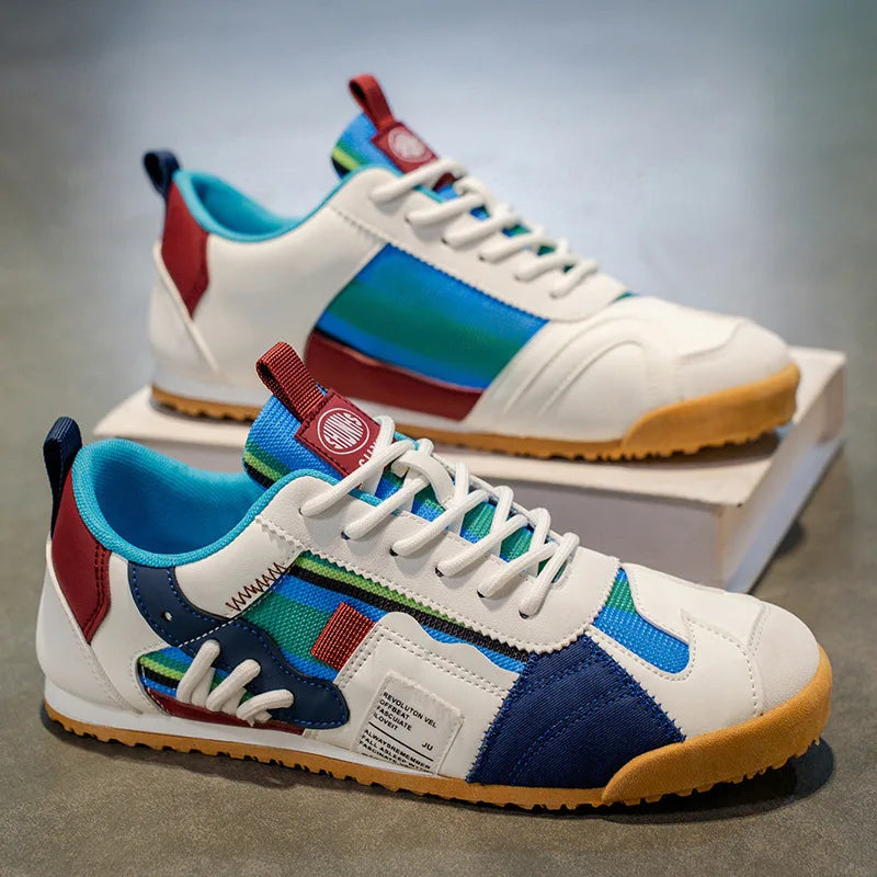 Patchwork Retro Low Top Mens Sneakers - Casual Streetwear