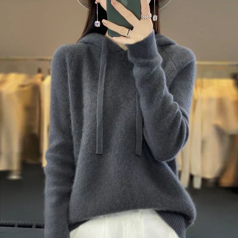 Fenella | Women's Hooded Sweater Hoodie with Drawstring