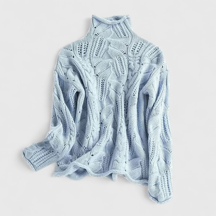Verity | Women's Cable Braid Turtleneck Sweater