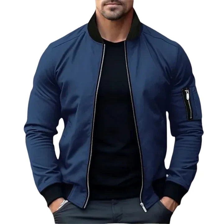 Blake | Men's Slim Fit Zip-Up Bomber Jacket