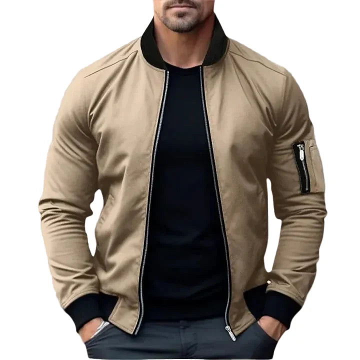Blake | Men's Slim Fit Zip-Up Bomber Jacket