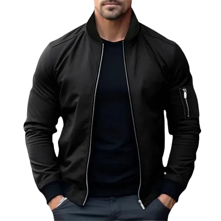 Blake | Men's Slim Fit Zip-Up Bomber Jacket