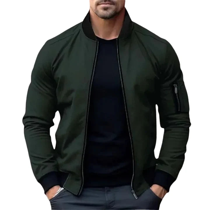 Blake | Men's Slim Fit Zip-Up Bomber Jacket