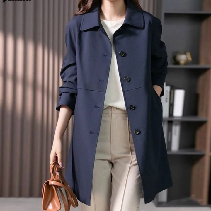 Anouk | Women's Long Single-Breasted Trench Coat