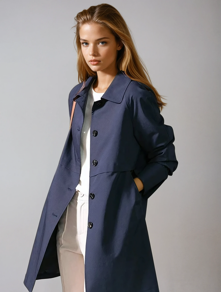 Anouk | Women's Long Single-Breasted Trench Coat
