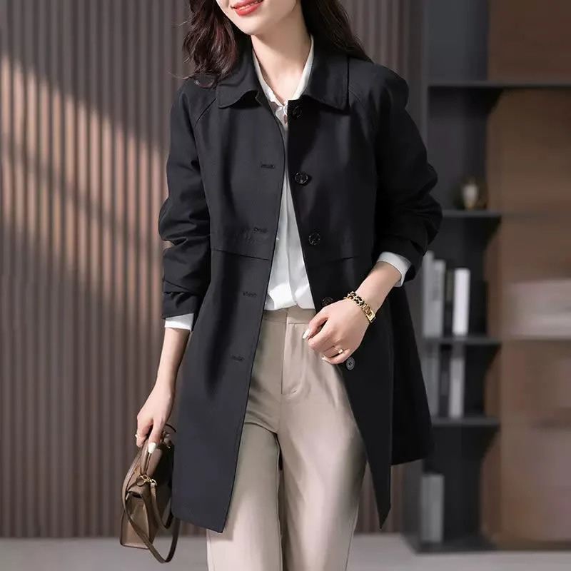 Anouk | Women's Long Single-Breasted Trench Coat