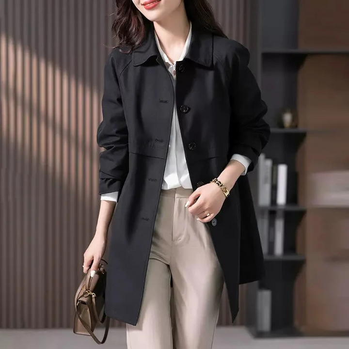 Anouk | Women's Long Single-Breasted Trench Coat