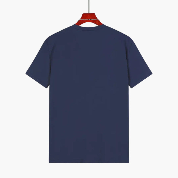 Curved Hem Crew Neck Slim Fit Short Sleeve Basic Tee