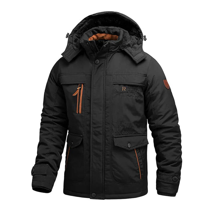 Callum | Men's Fleece-Lined Multi-Pocket Winter Parka Jacket with Hood