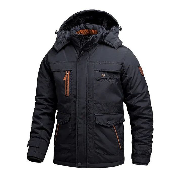 Callum | Men's Fleece-Lined Multi-Pocket Winter Parka Jacket with Hood