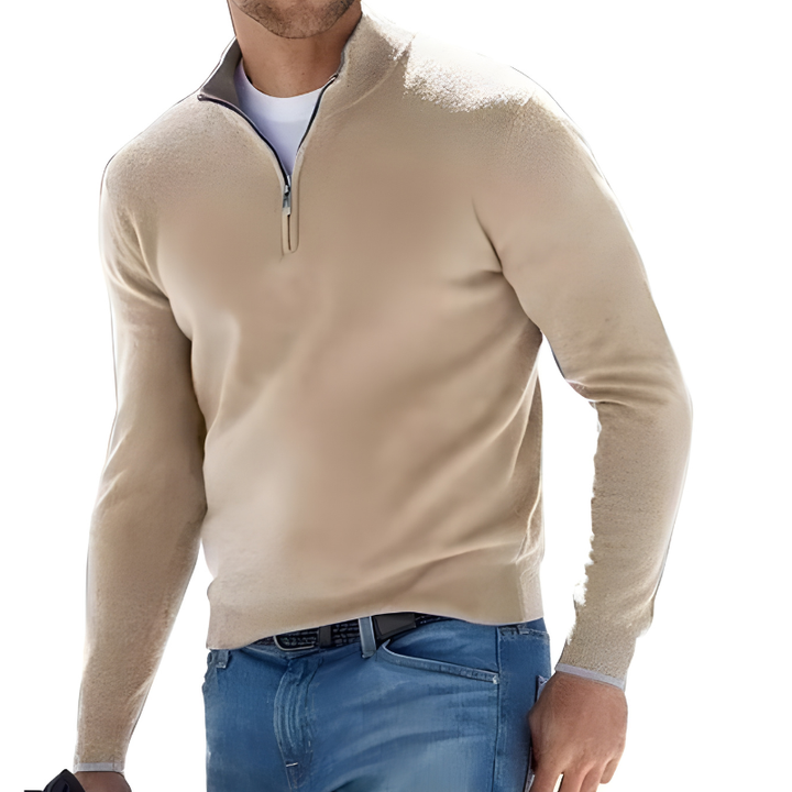 Silas | Men's Soft Quarter-Zip Knit Jumper