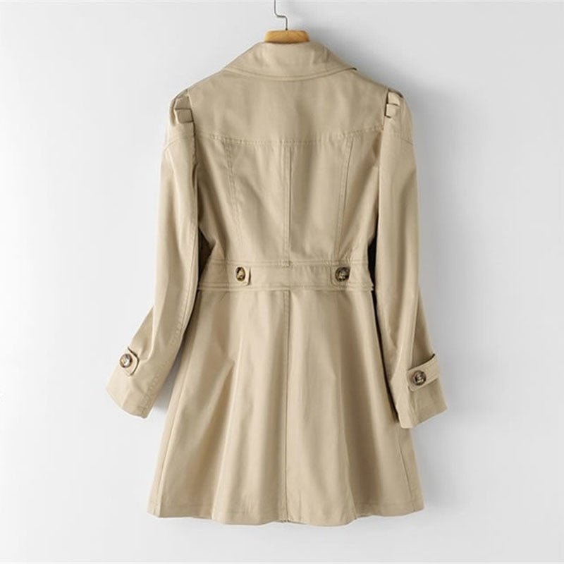 Odalys | Women's Single-Breasted Belted Trench Coat with Tab Cuffs