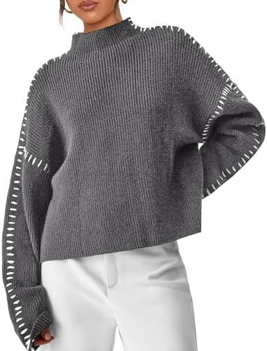 Simone | Women's Ribbed Cropped Mock Neck Sweater