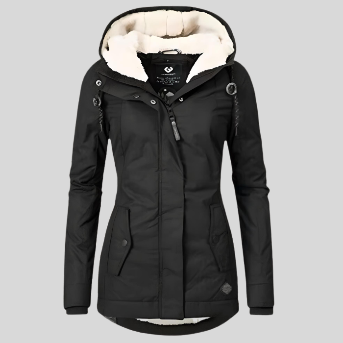 Seraphina | Women's Sherpa-Lined Waterproof Hooded Rain Jacket