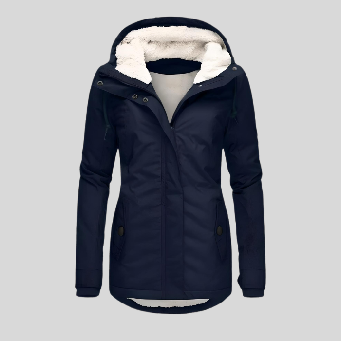 Seraphina | Women's Sherpa-Lined Waterproof Hooded Rain Jacket