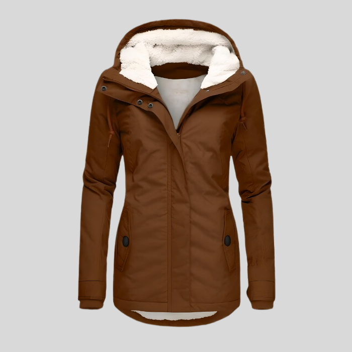 Seraphina | Women's Sherpa-Lined Waterproof Hooded Rain Jacket