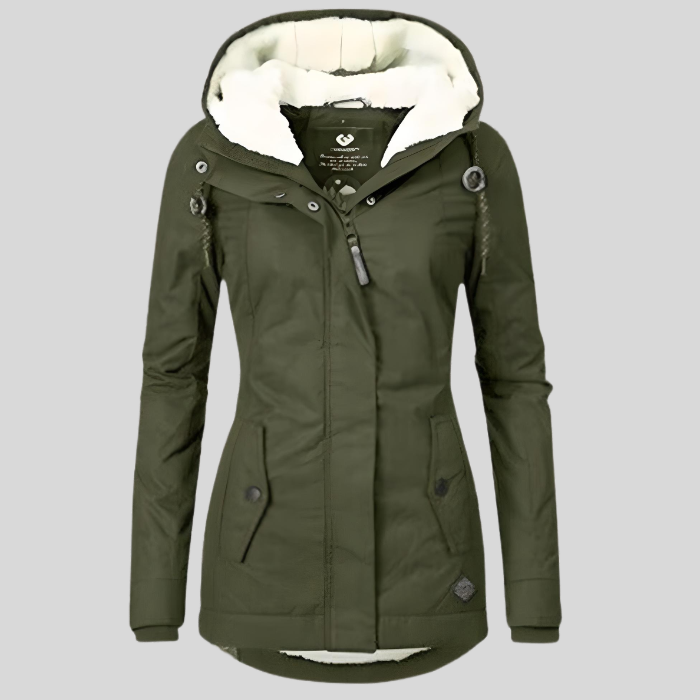 Seraphina | Women's Sherpa-Lined Waterproof Hooded Rain Jacket