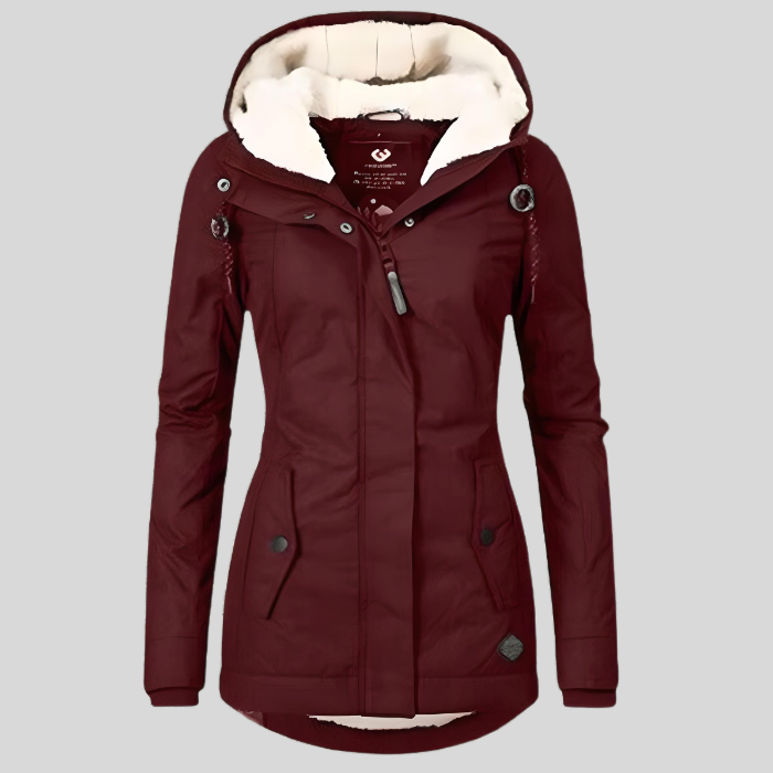 Seraphina | Women's Sherpa-Lined Waterproof Hooded Rain Jacket