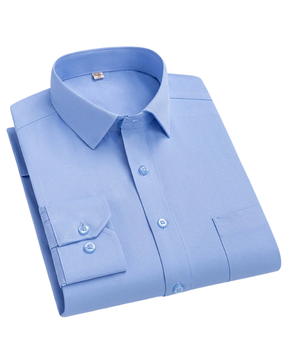 Striped Chest Pocket Long Sleeve Slim Fit Dress Shirt