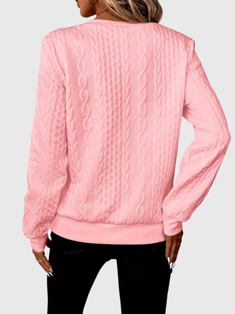 Seraphina | Women's Textured Cable Quarter-Zip Sweater