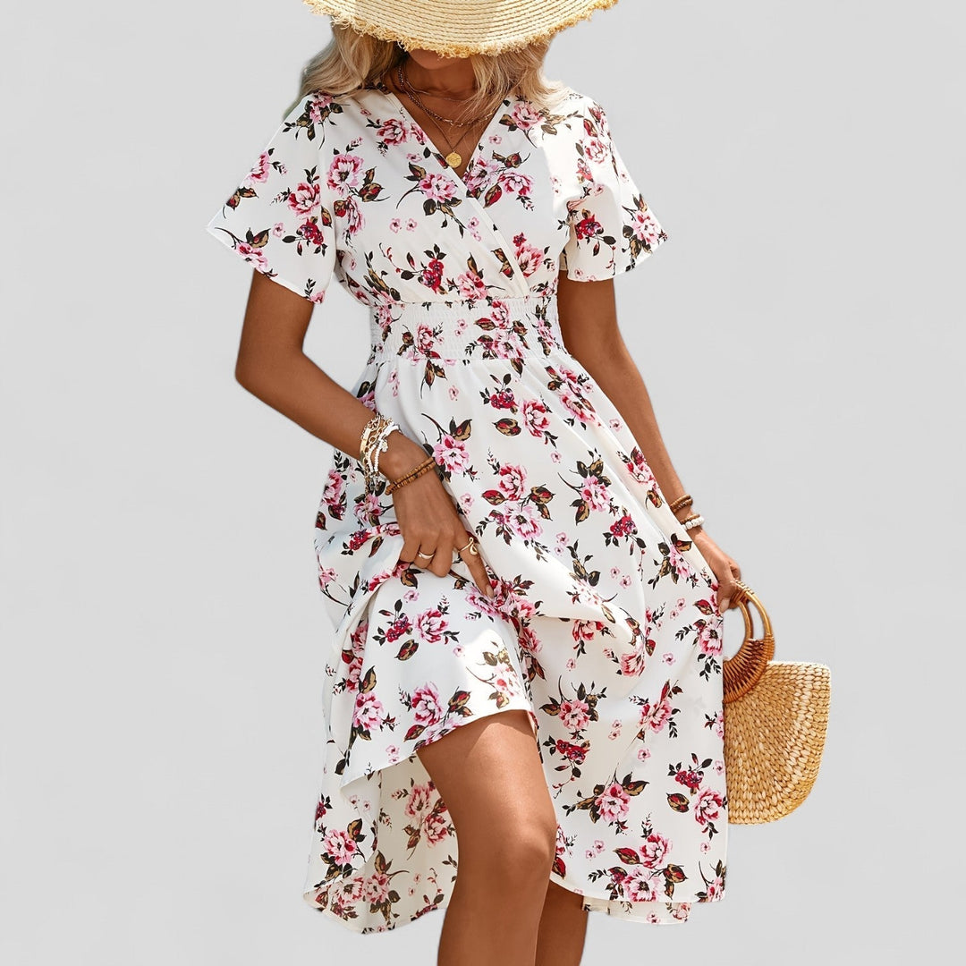 Comfortable Floral Summer Midi Dress