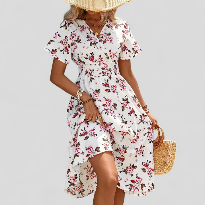 Comfortable Floral Summer Midi Dress