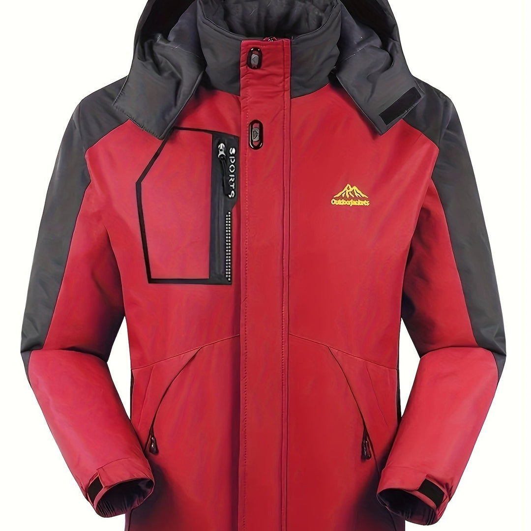 Marcus | Men's Hooded Waterproof Winter Ski Jacket with Multiple Pockets