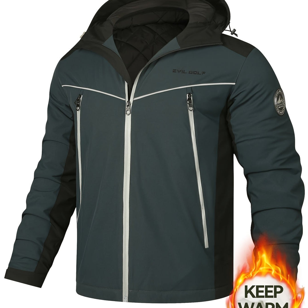 Diesel | Men's Windproof Hooded Ski Jacket with Thermal Lining