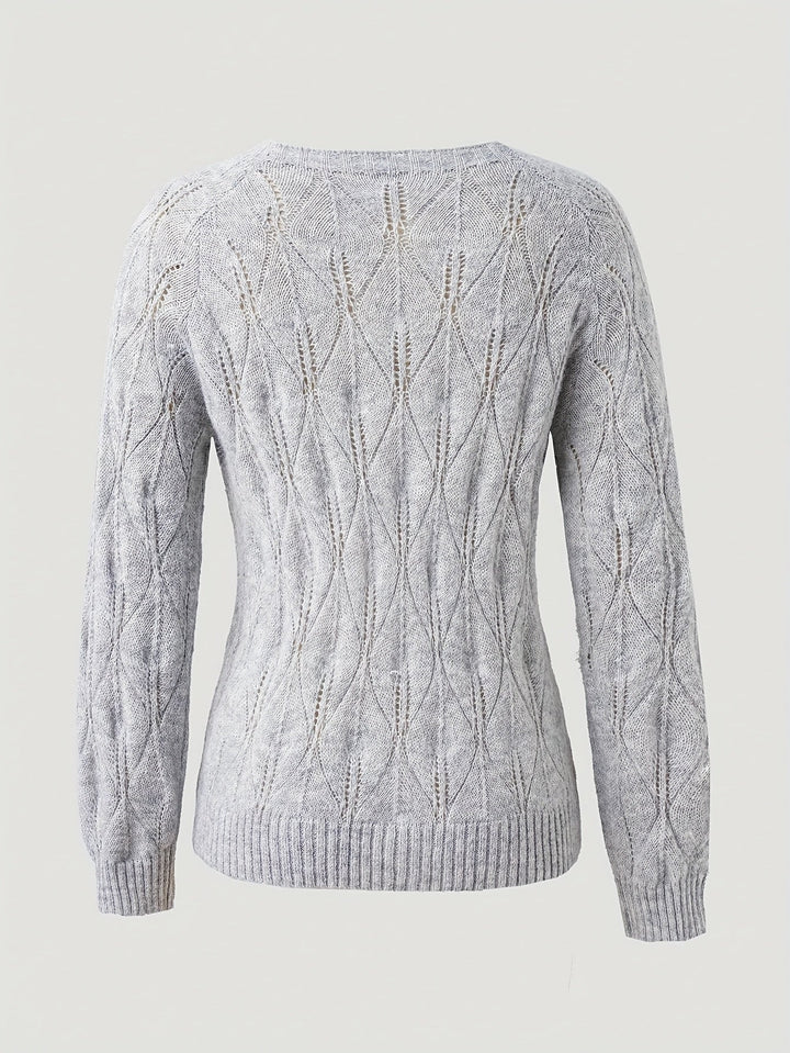Aurelie | Women's Fuzzy Textured Pearl Button Cardigan