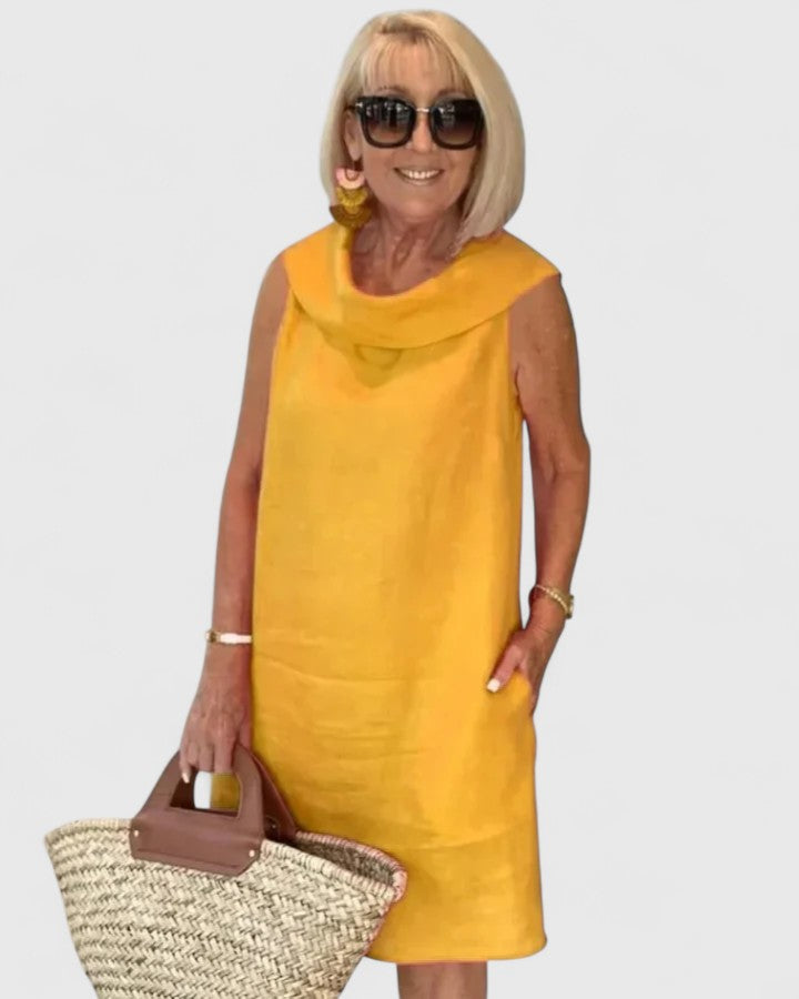 Sleeveless Loose Fit Elegant Shift Mini Dress