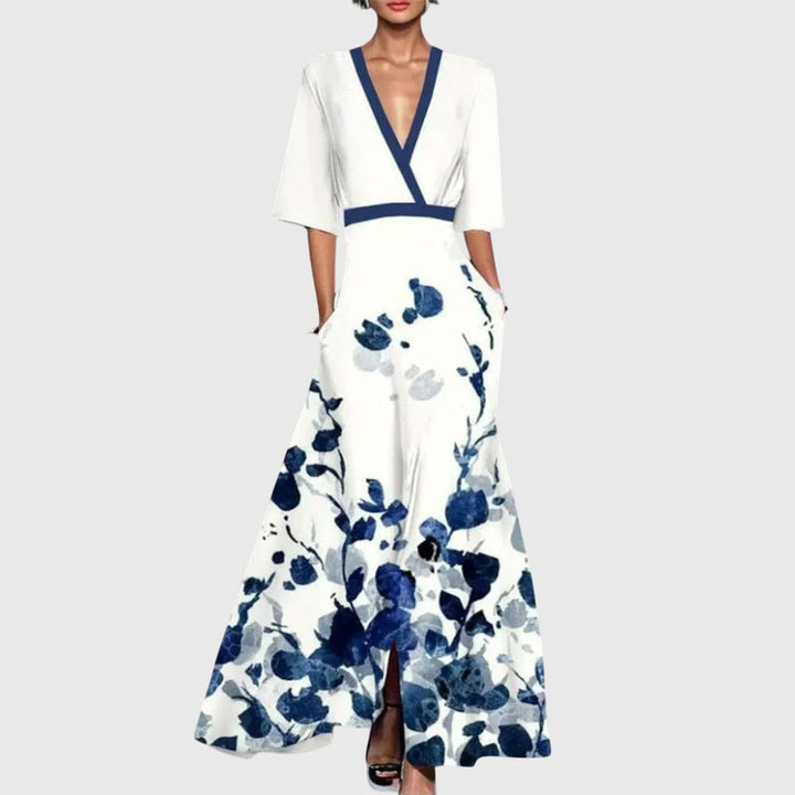 Women's Floral Wrap Maxi Dress Wedding Guest
